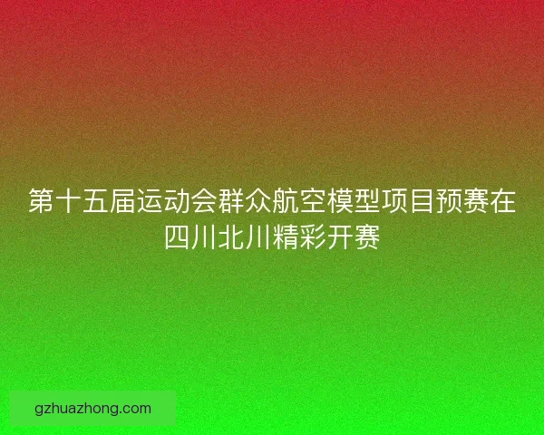 第十五届运动会群众航空模型项目预赛在四川北川精彩开赛